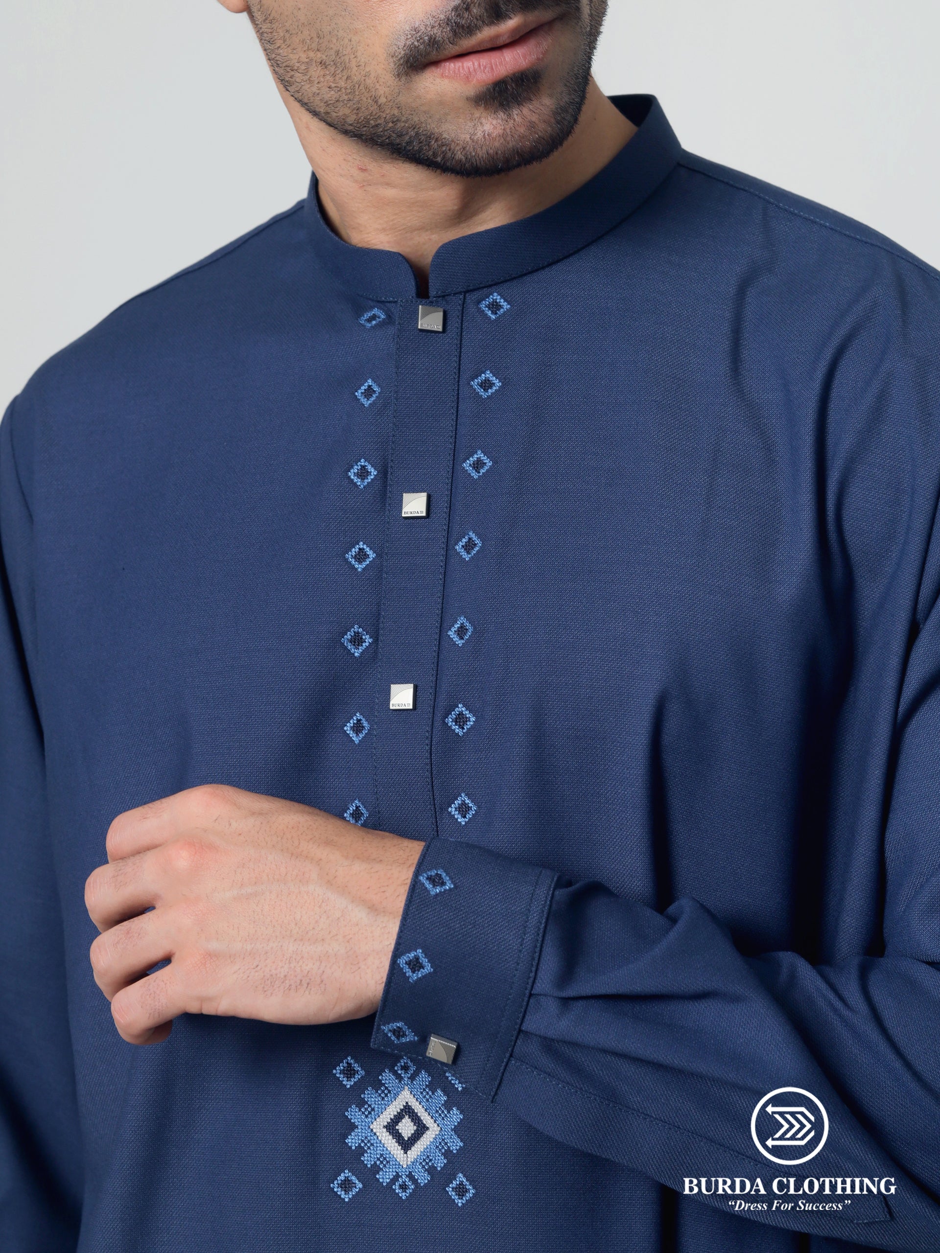 Adult Kurta 404 Blue - Image 4