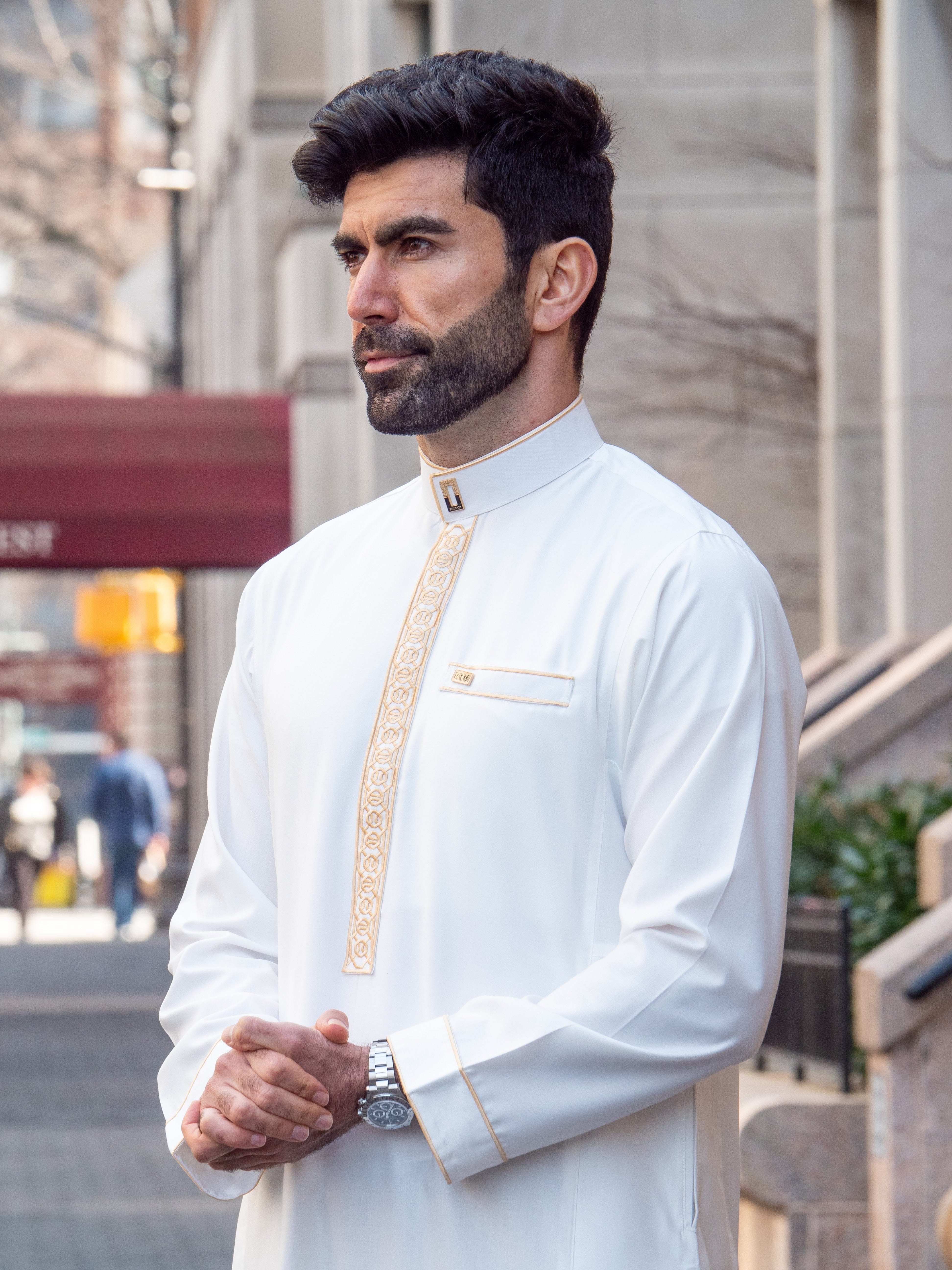 Adult Premium Thobe 111B Off White - Image 9