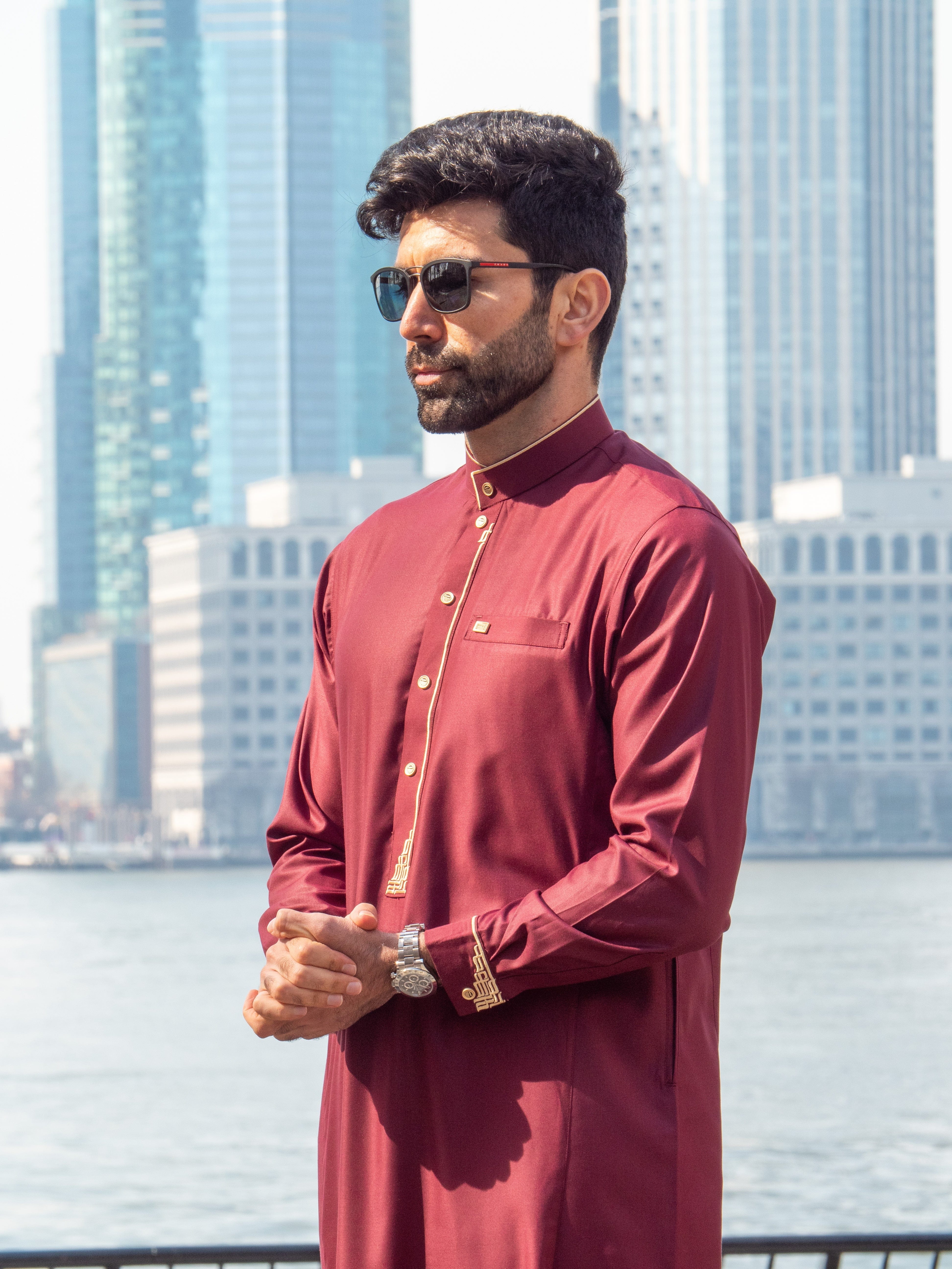 Adult Premium Thobe 114A Maroon - Image 3