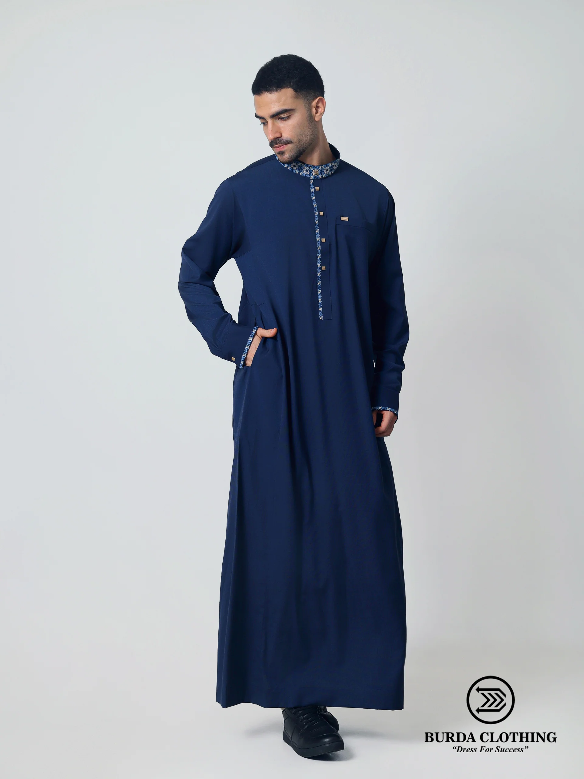 Adult Premium Thobe 221 Navy - Image 4