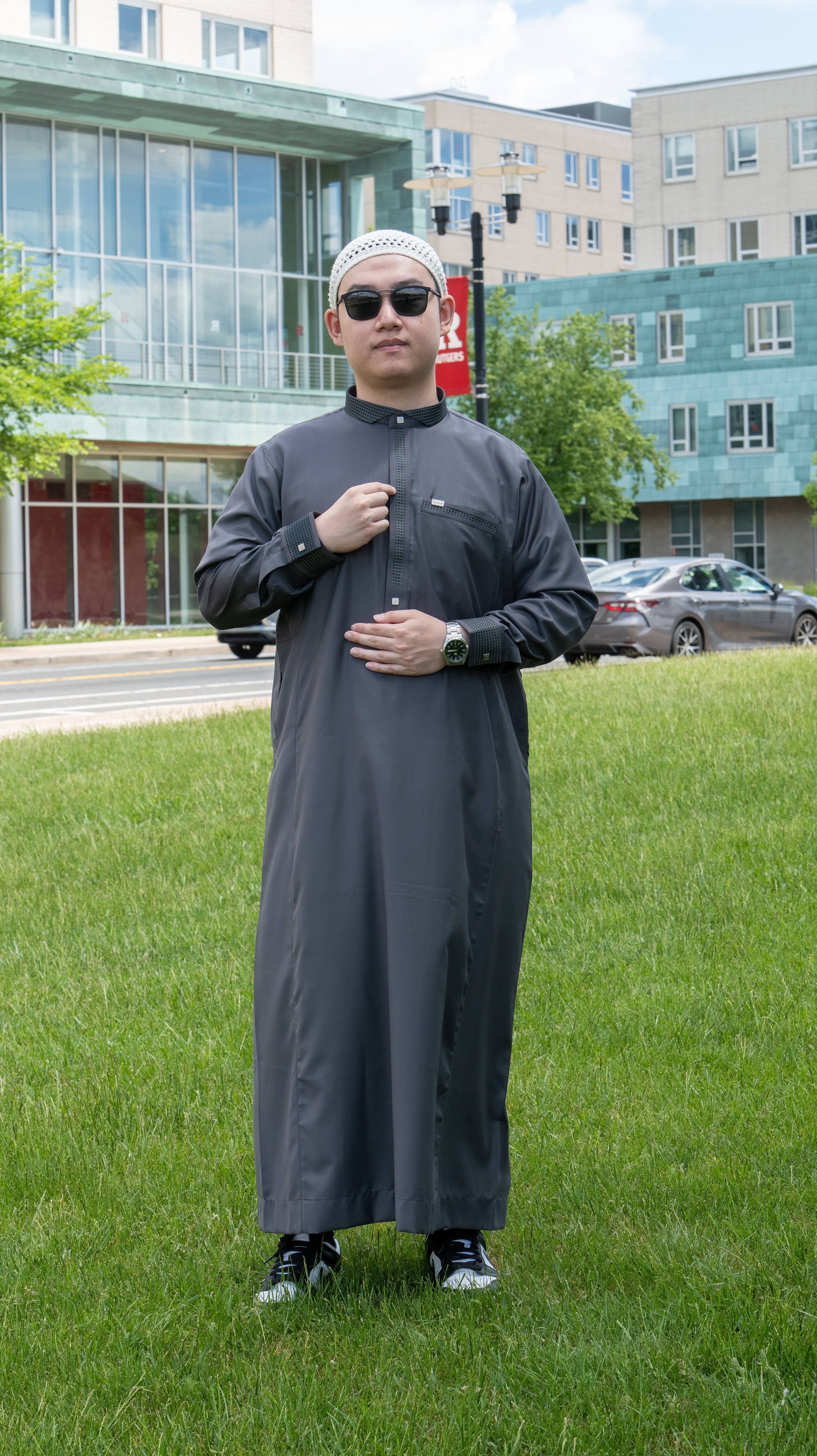 Adult Premium Thobe 504 Gray - Image 6