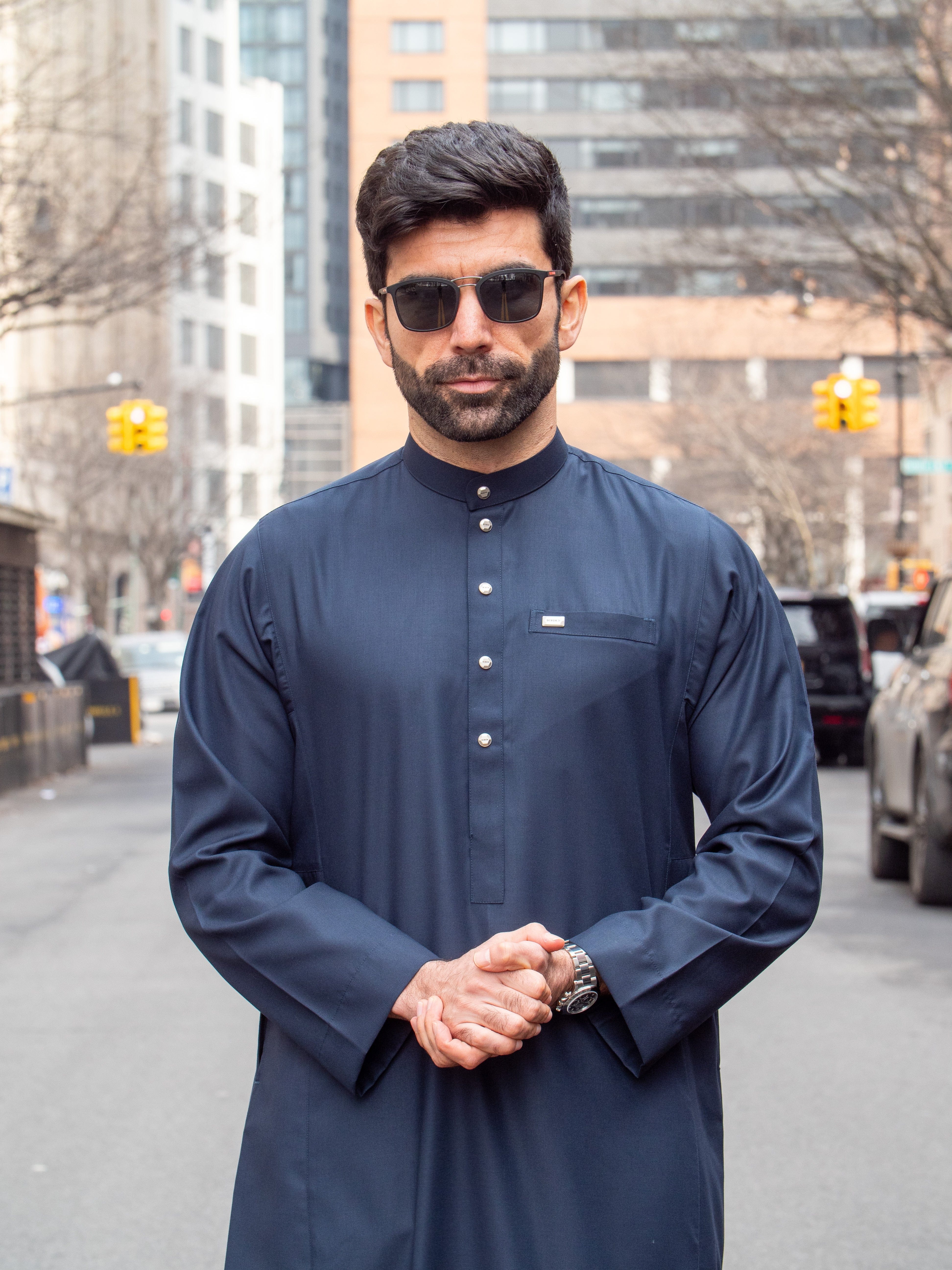 Adult Thobe 110B Navy Blue - Image 4