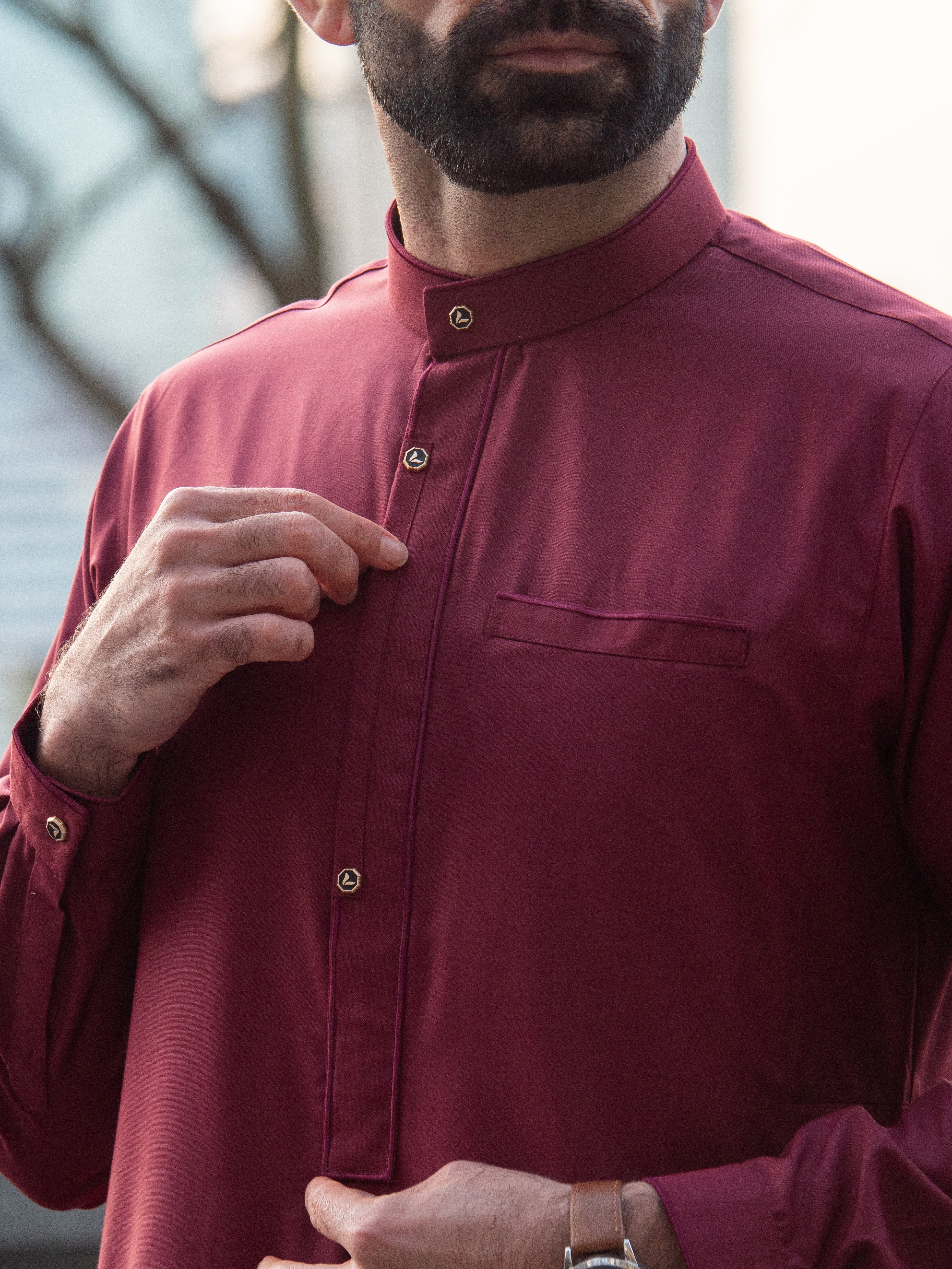 Adult Thobe 121 Maroon - Image 10