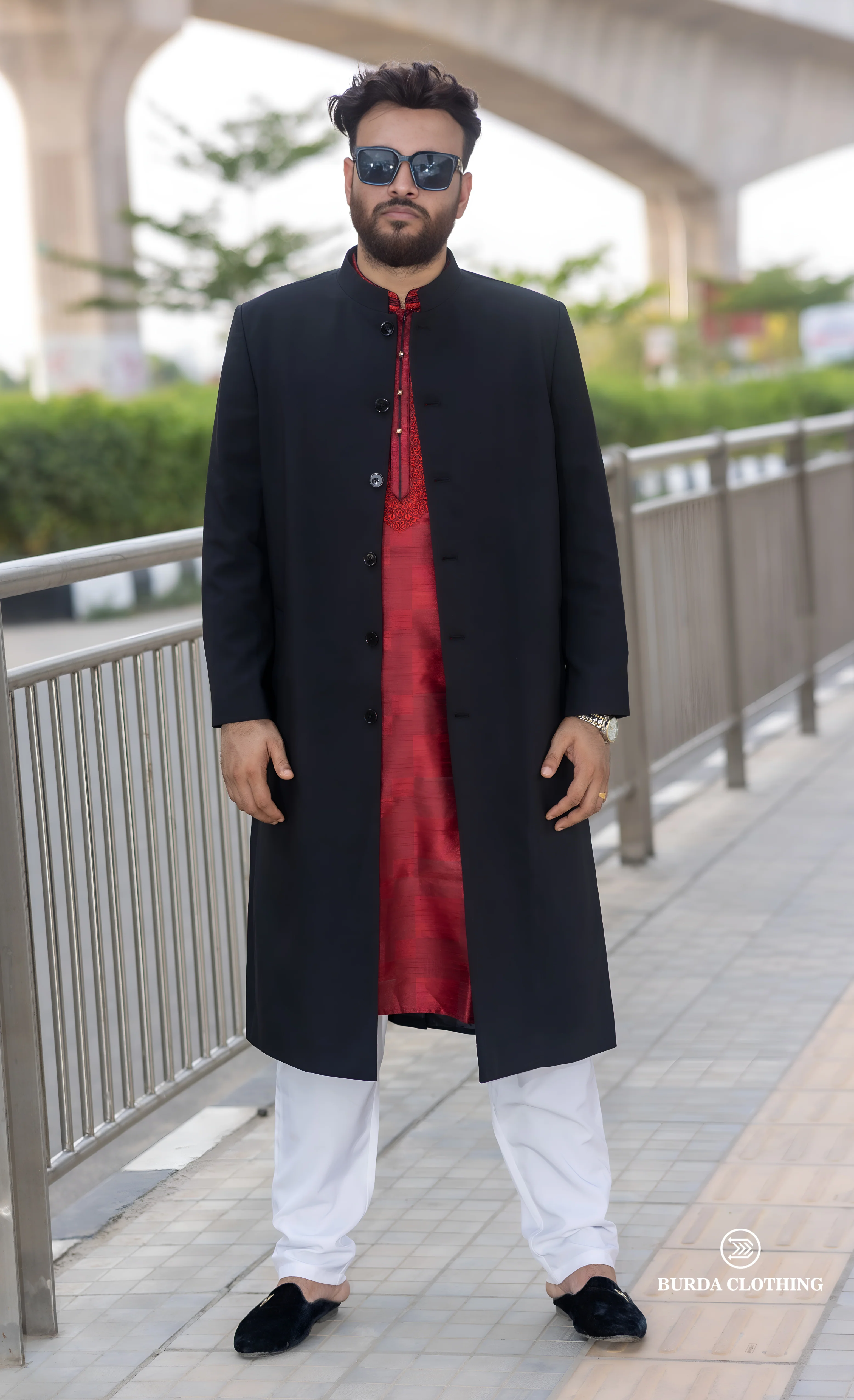 All Black Long Coat - Image 6