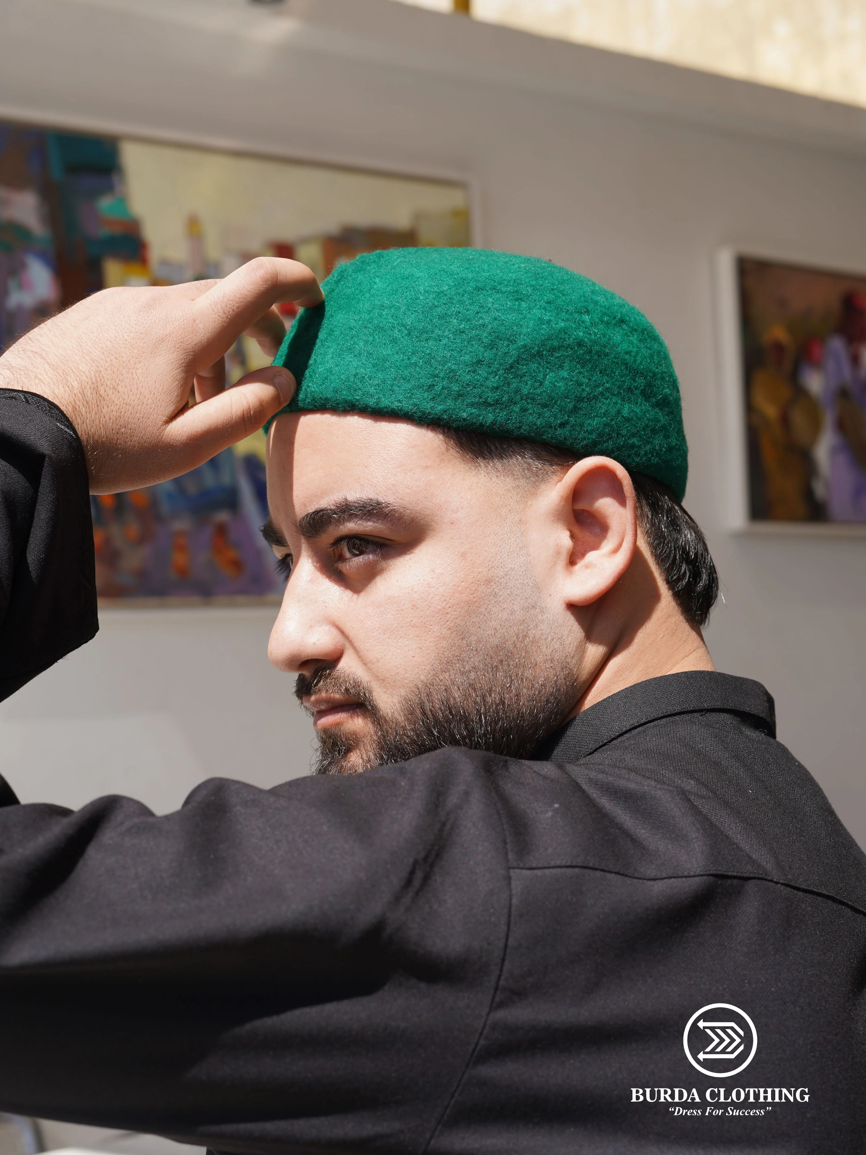 Chechia Hat Bendir Drum - Emerald - Image 9