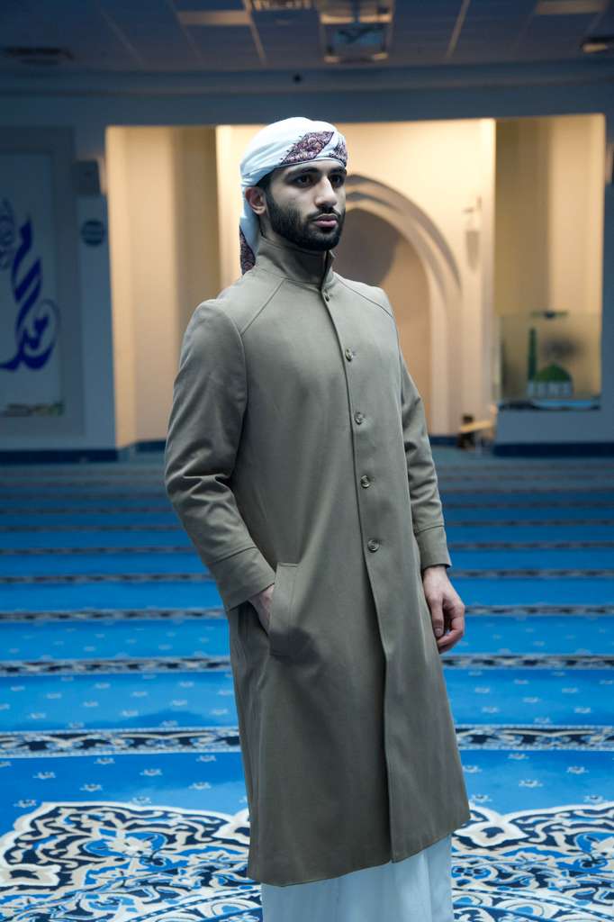 High Collar Long Coat - Image 3