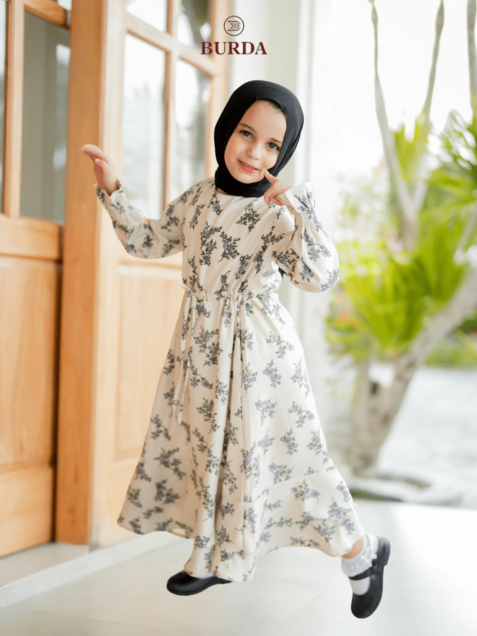 Kid's Bone Floral Dress - Image 12