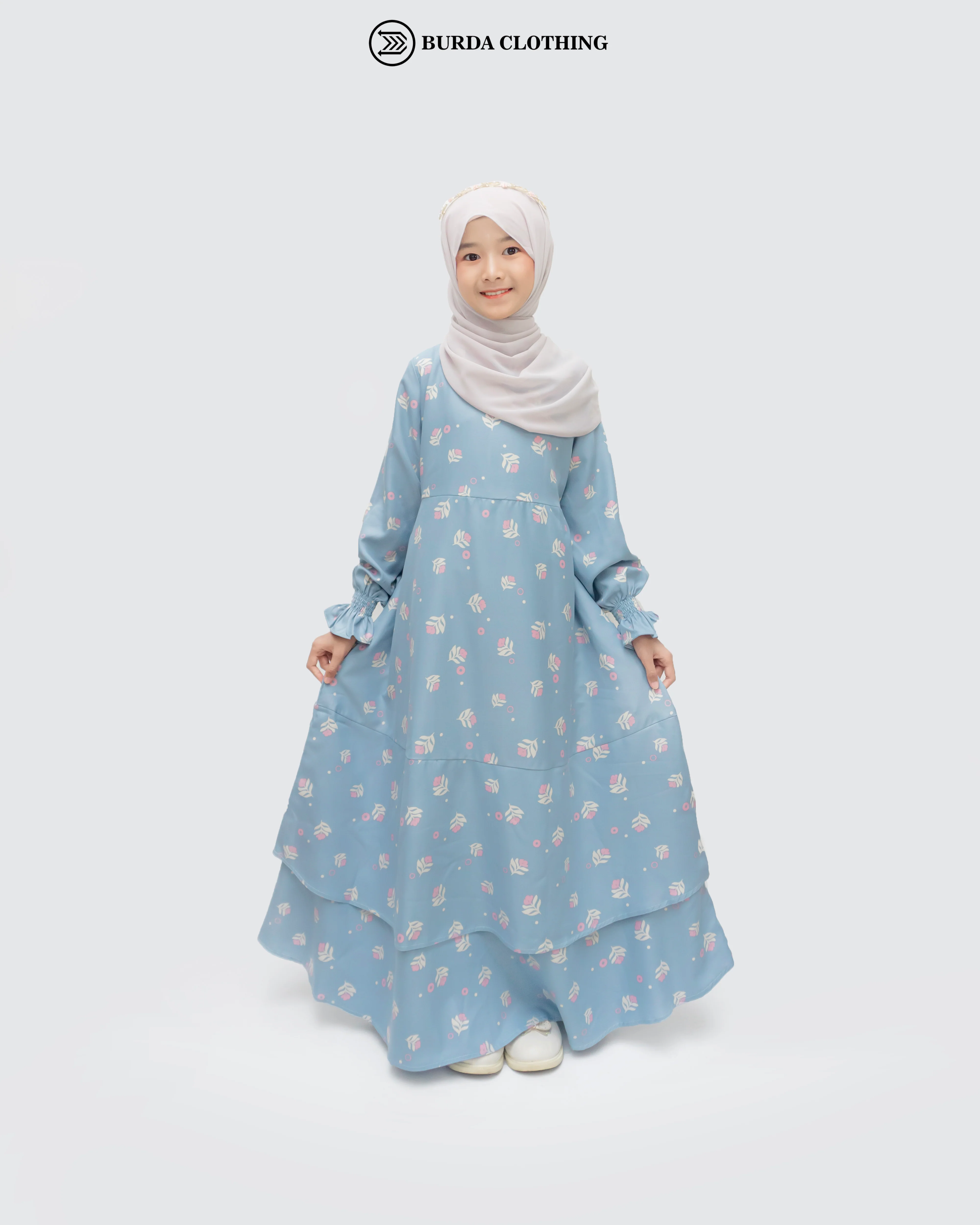 Kids Floral Blue Dress