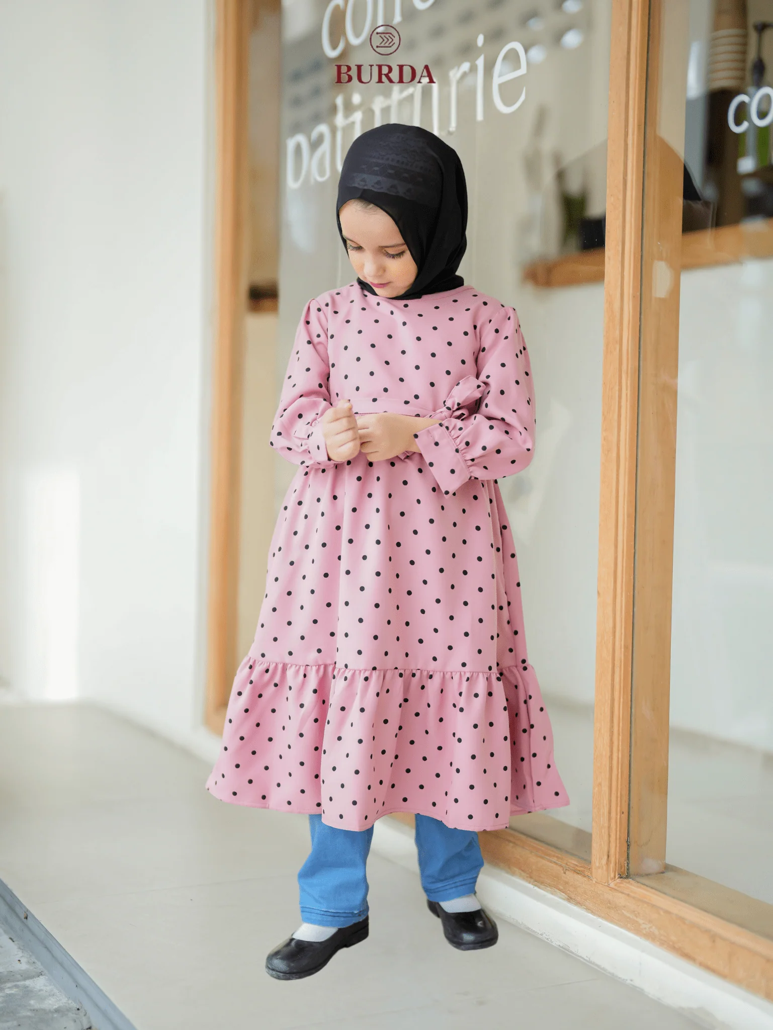Kid's Pink Polka Dot Dress - Image 15