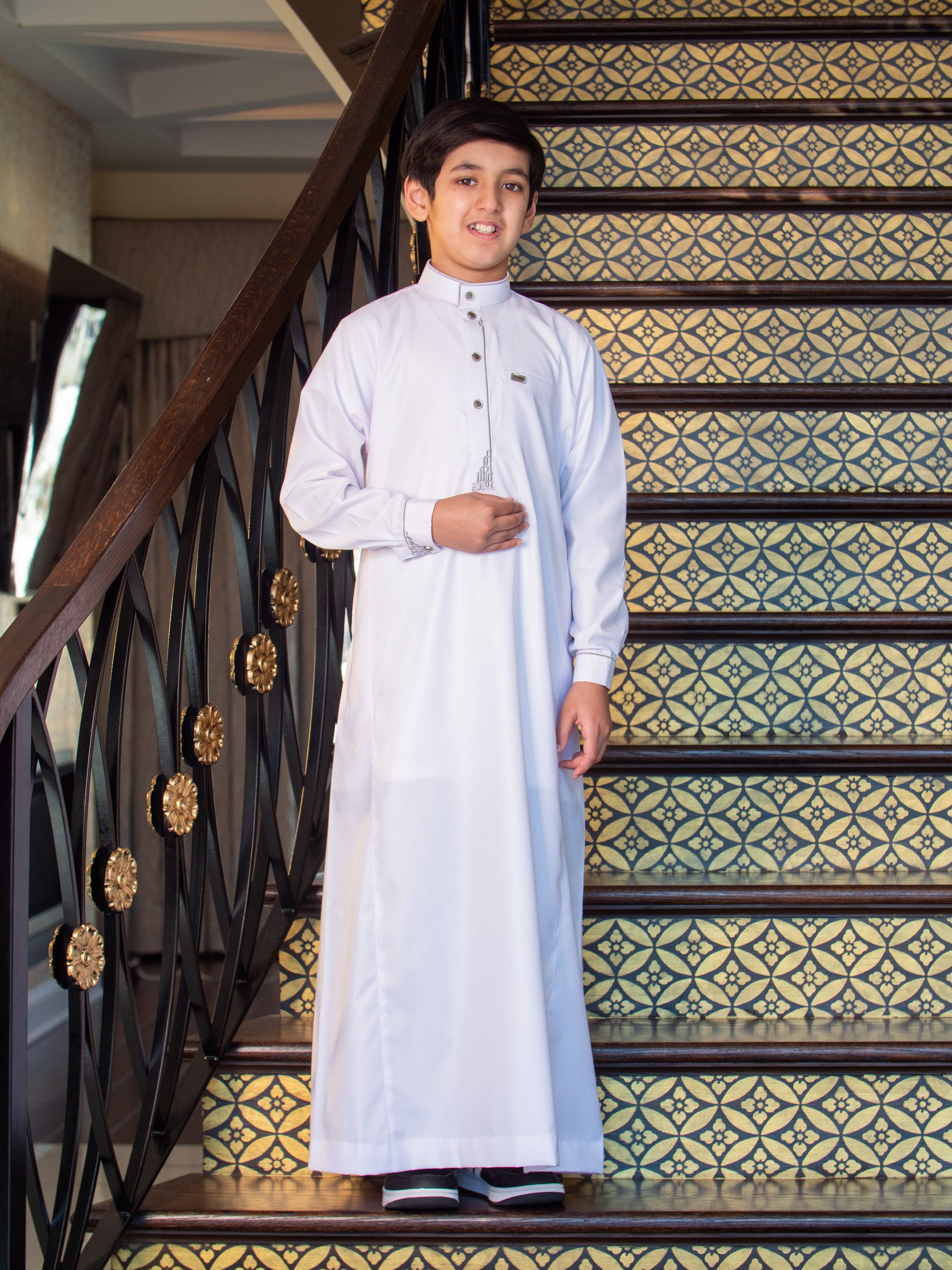 Kids Premium Thobe 114B White - Image 3
