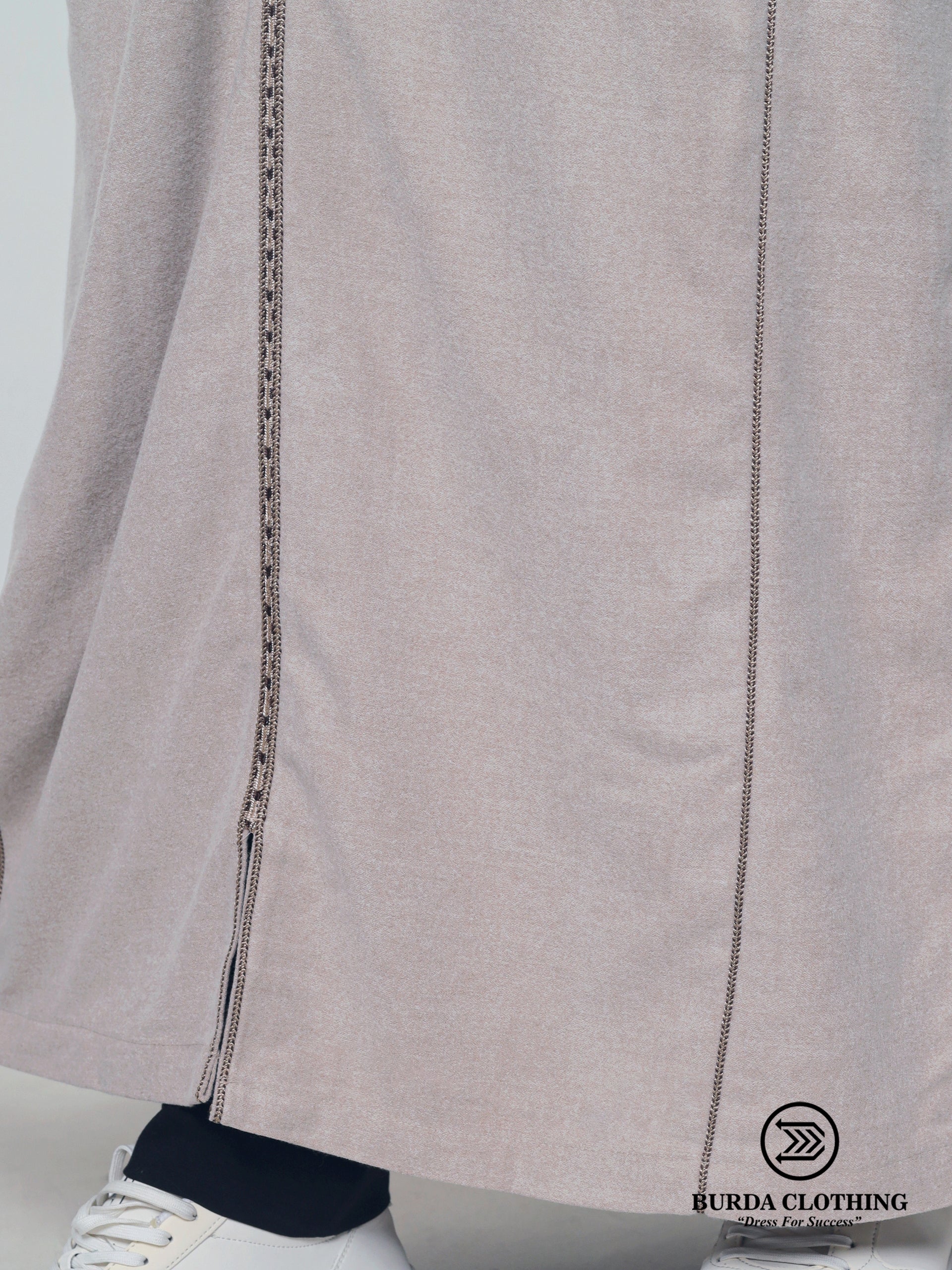 Moroccan Hoodie Thobe Mlifa Djellaba-Beige - Image 6