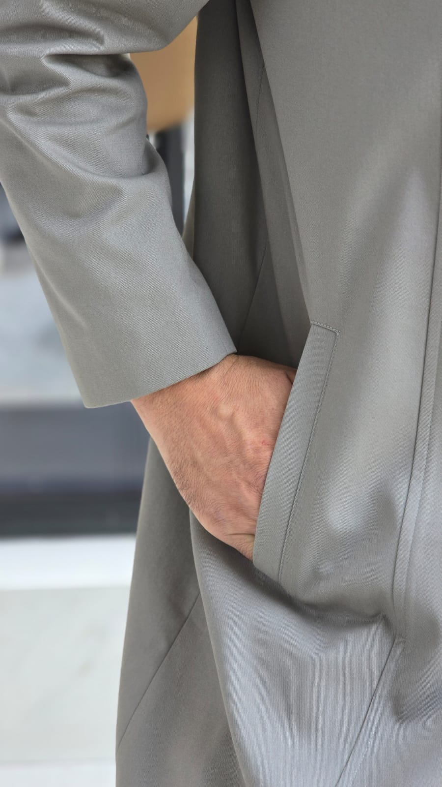 Gray Long Coat - Image 3