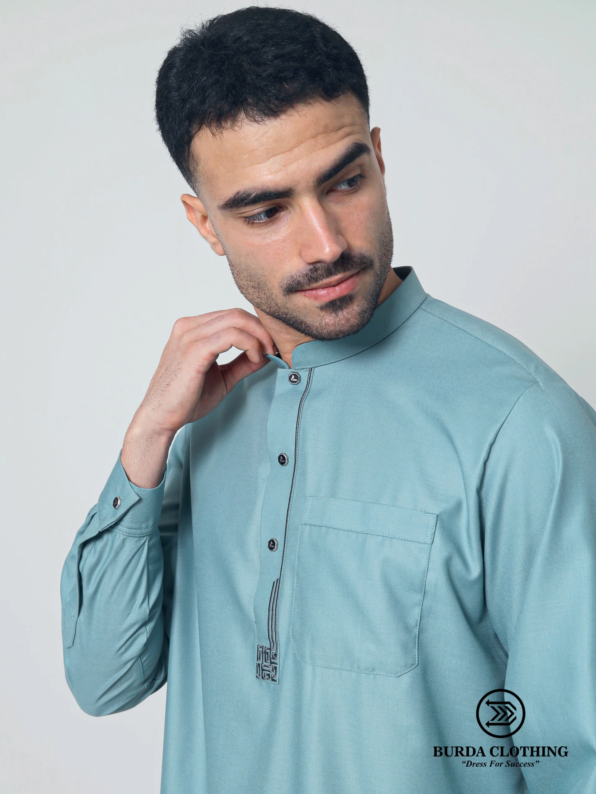 Short Kurta 004 Sea Blue - Image 3