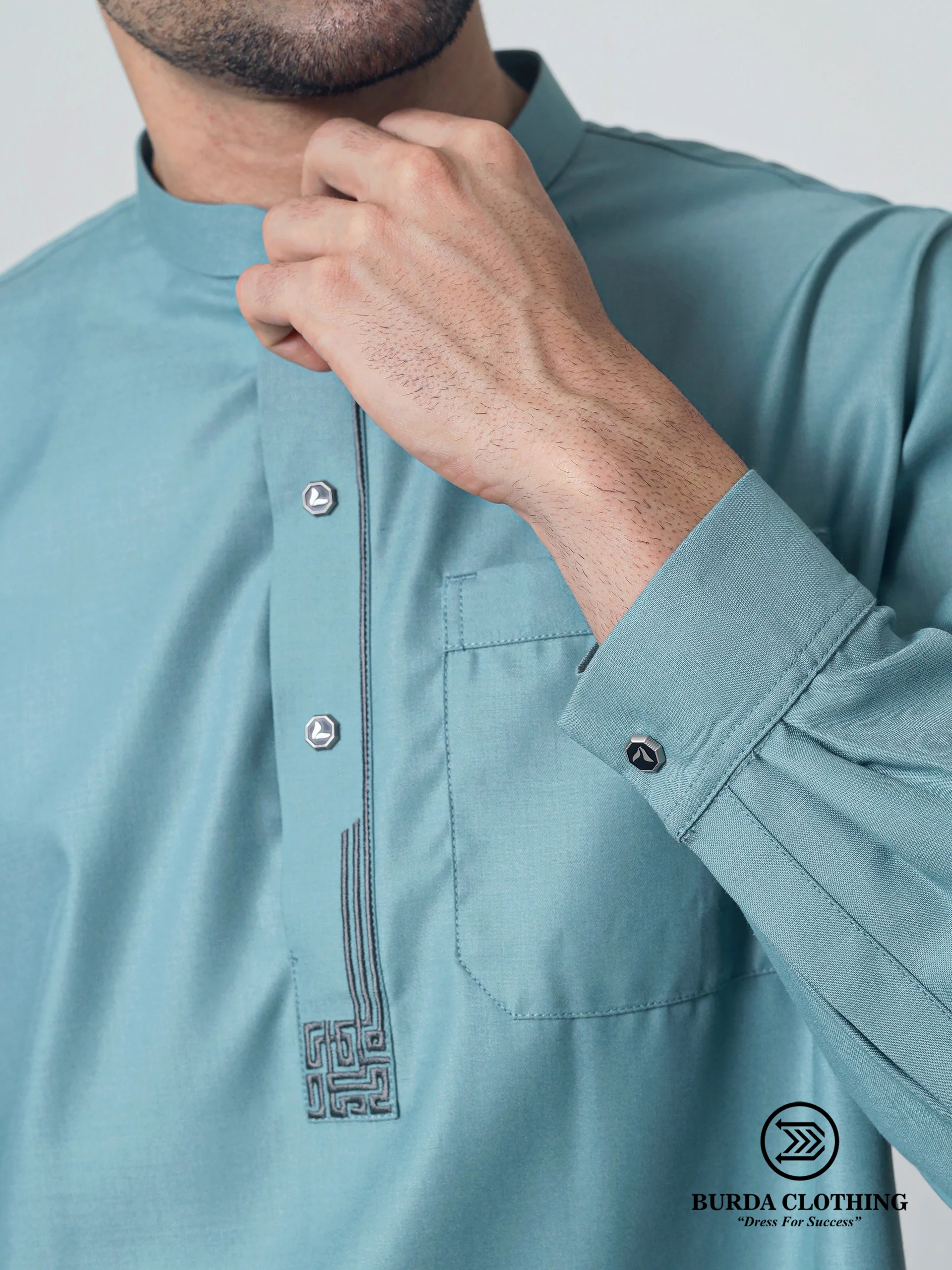 Short Kurta 004 Sea Blue - Image 4