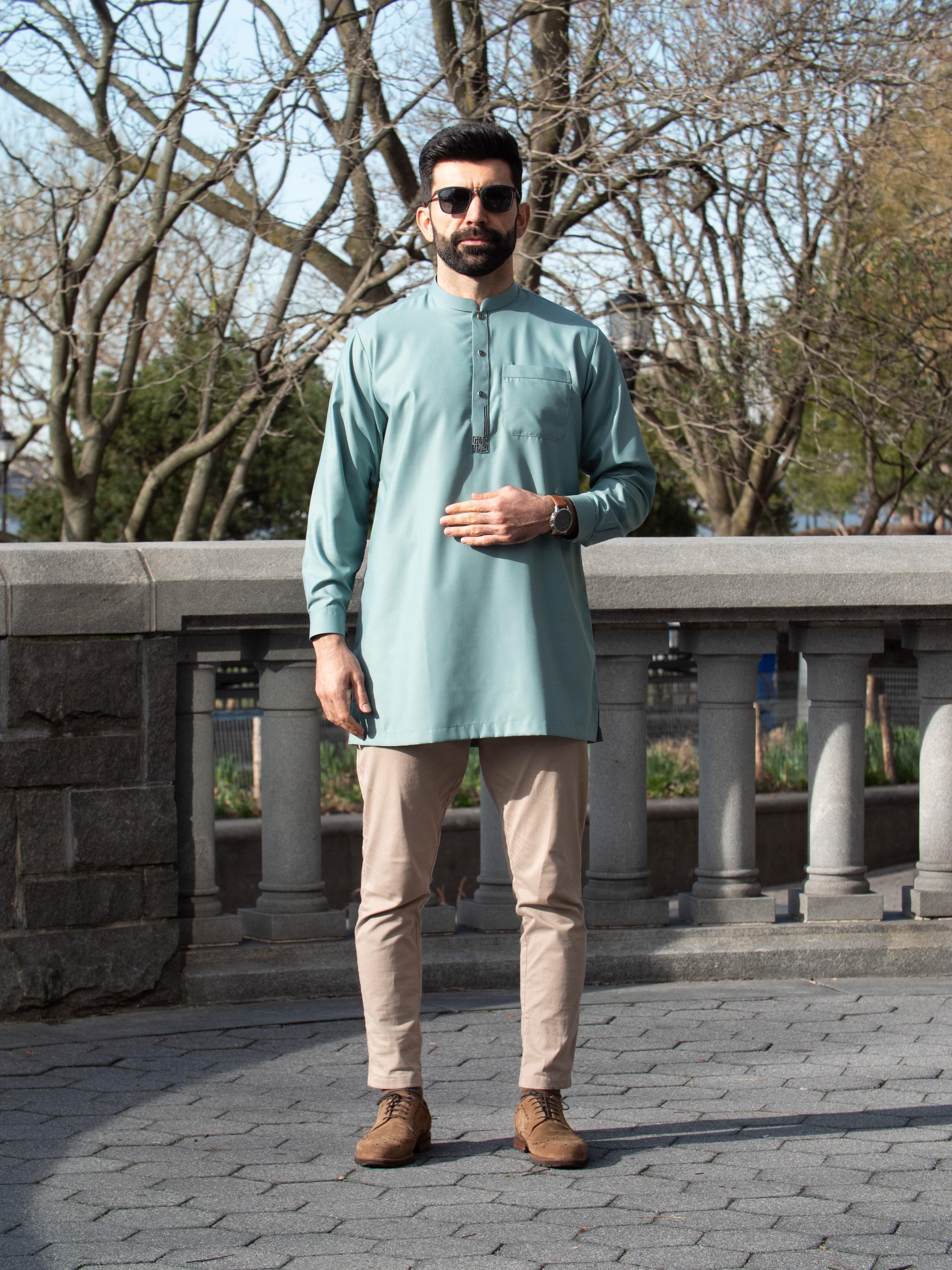 Short Kurta 004 Sea Blue - Image 6