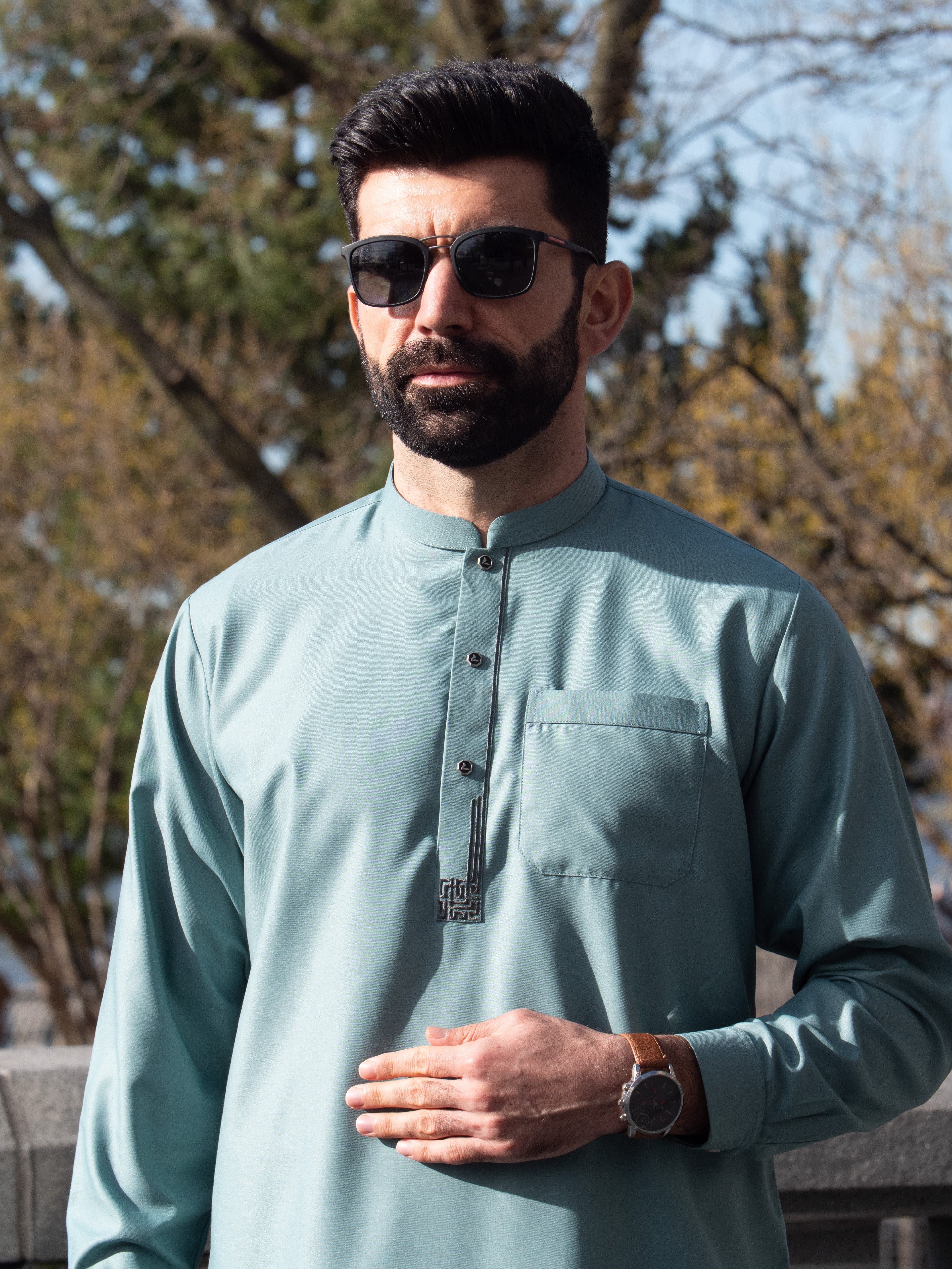 Short Kurta 004 Sea Blue - Image 8