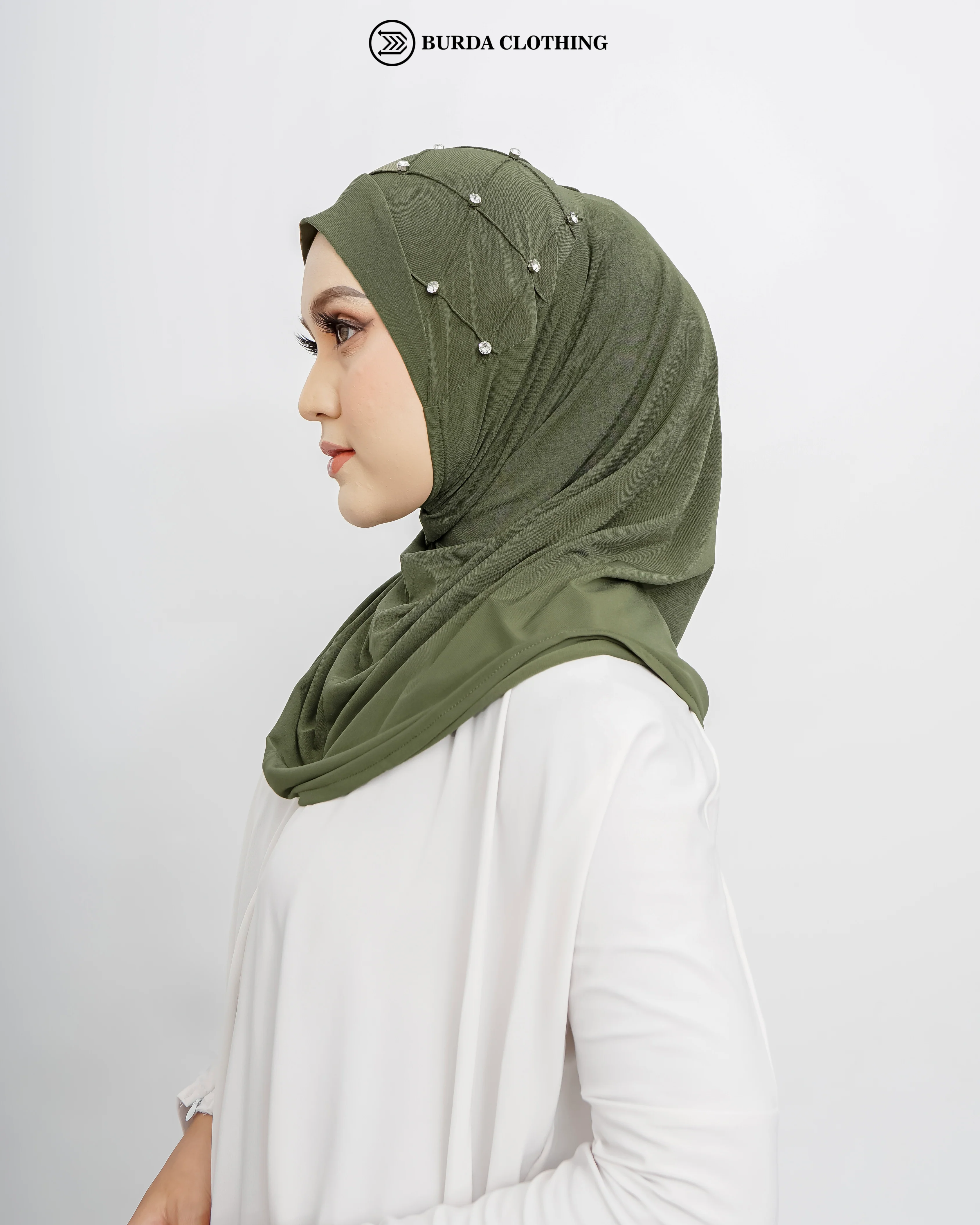 Pull on Hijab with Stone (Jersey) - Image 15