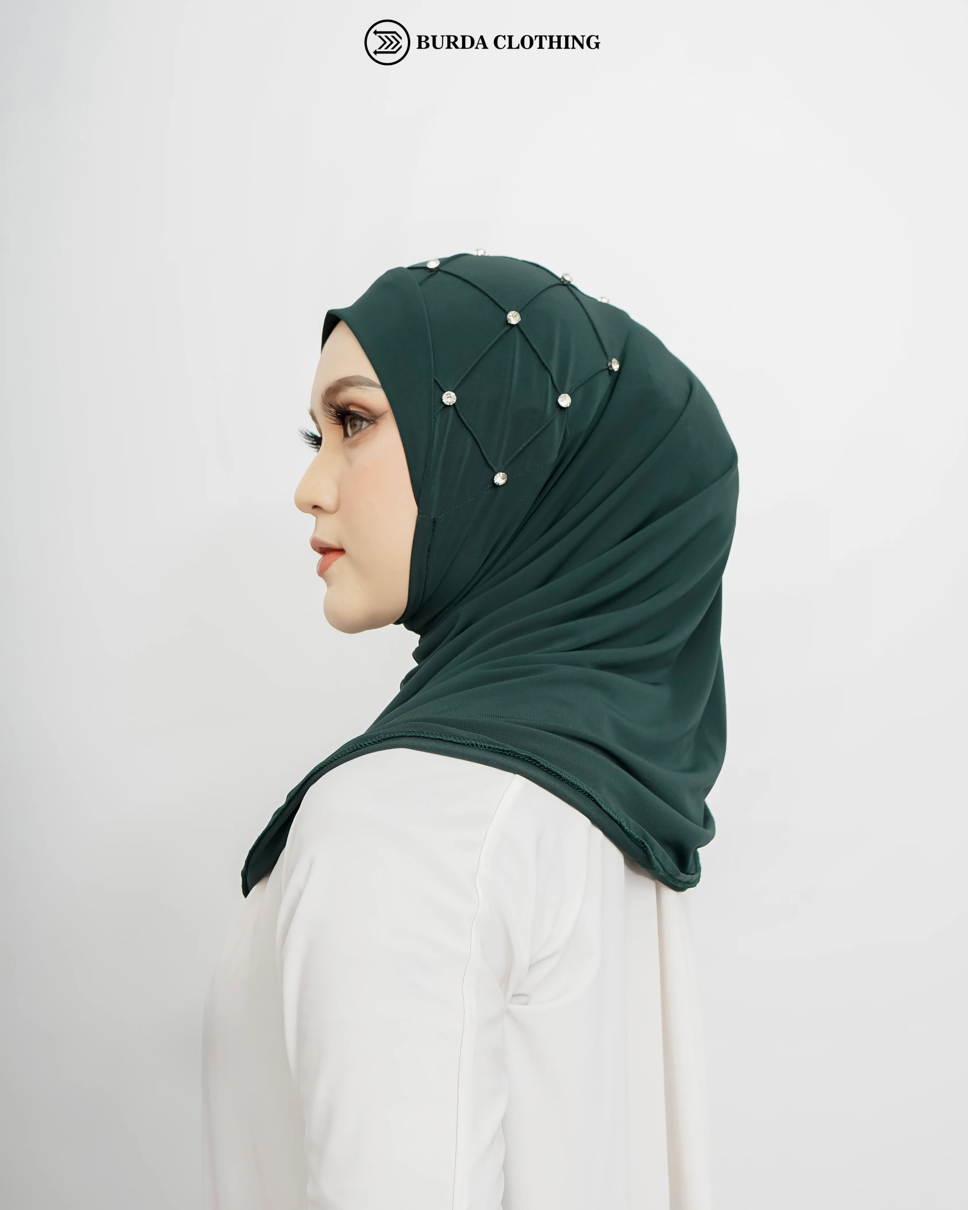 Pull on Hijab with Stone (Jersey) - Image 30