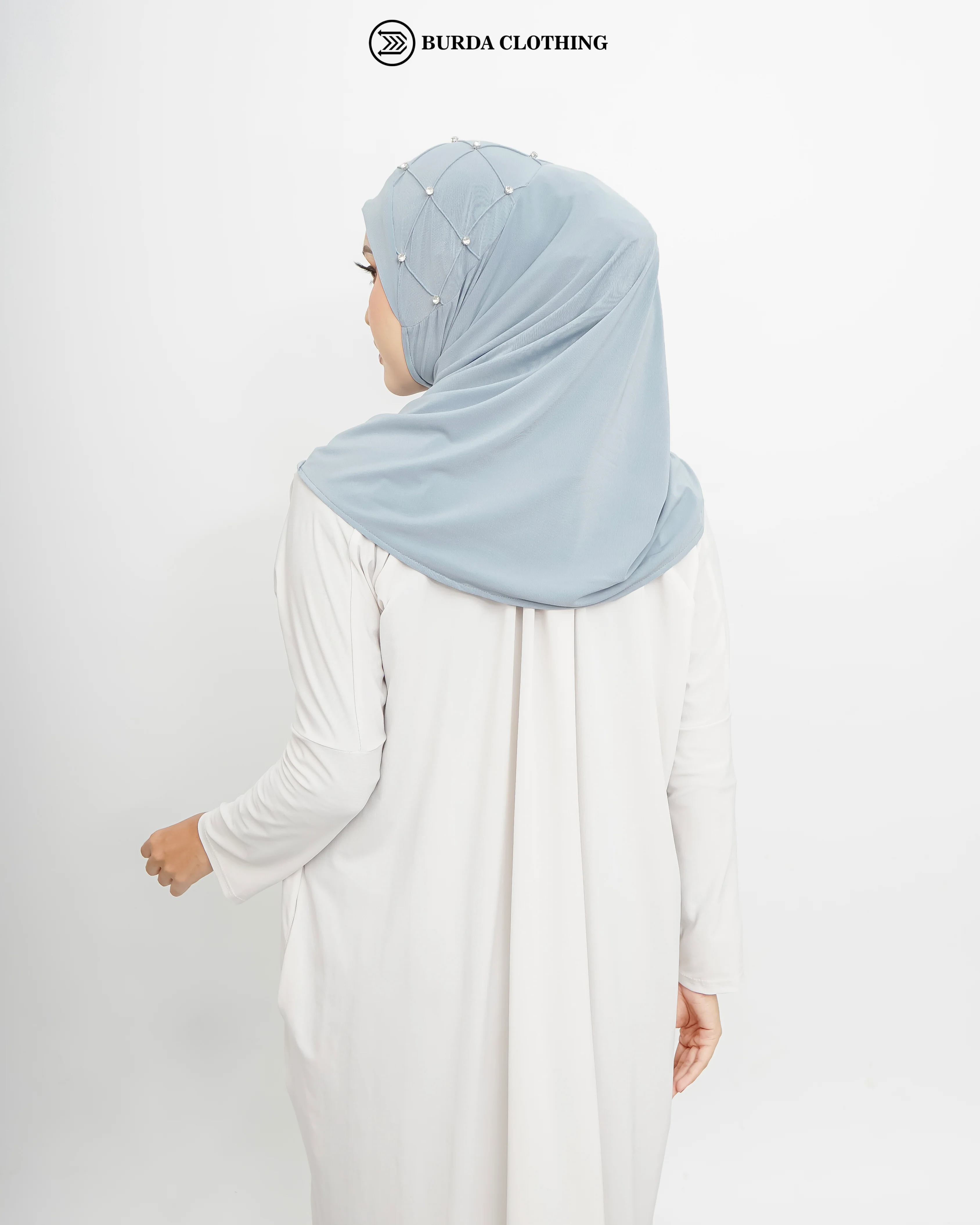 Pull on Hijab with Stone (Jersey) - Image 5