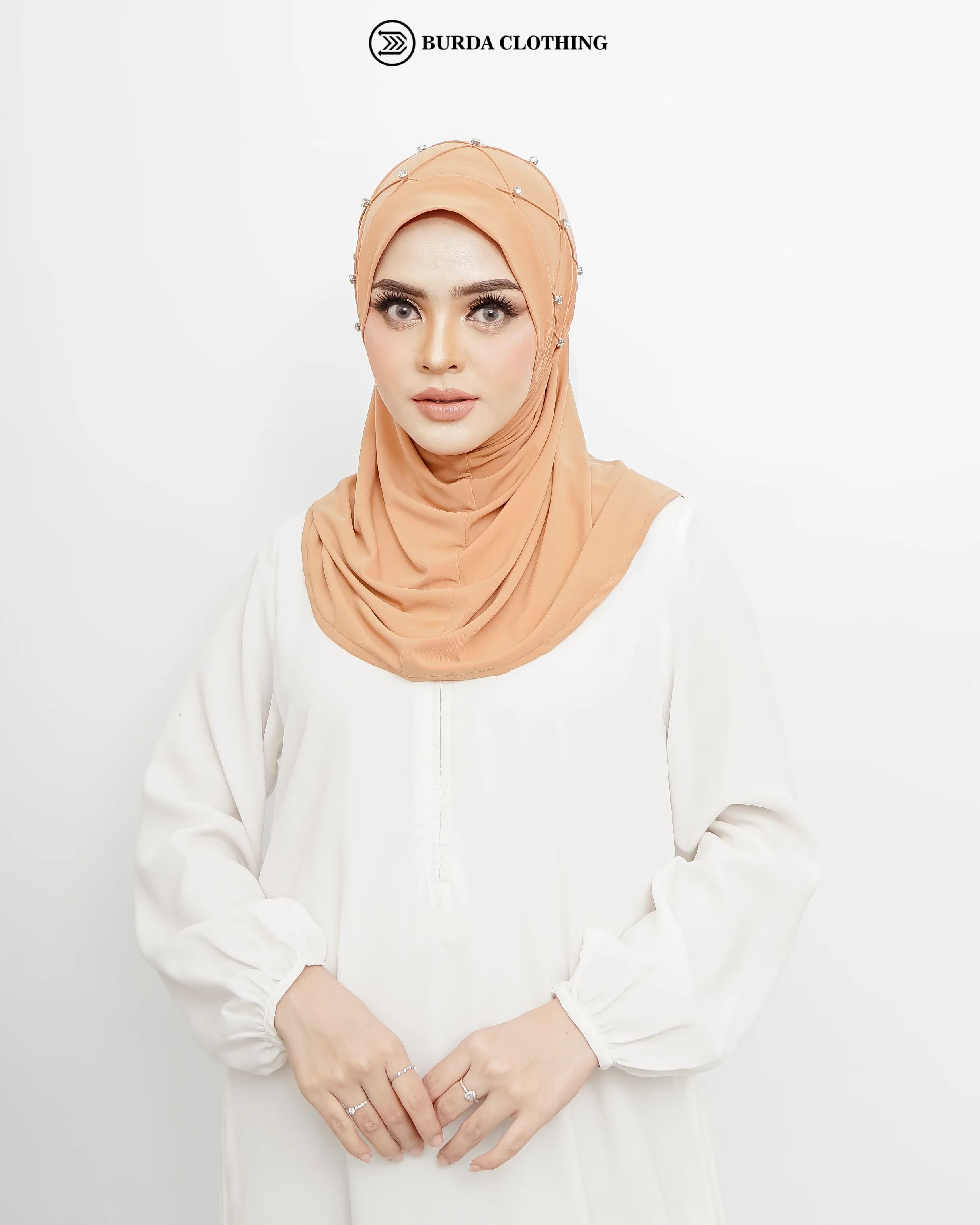 Pull on Hijab with Stone (Jersey) - Image 6