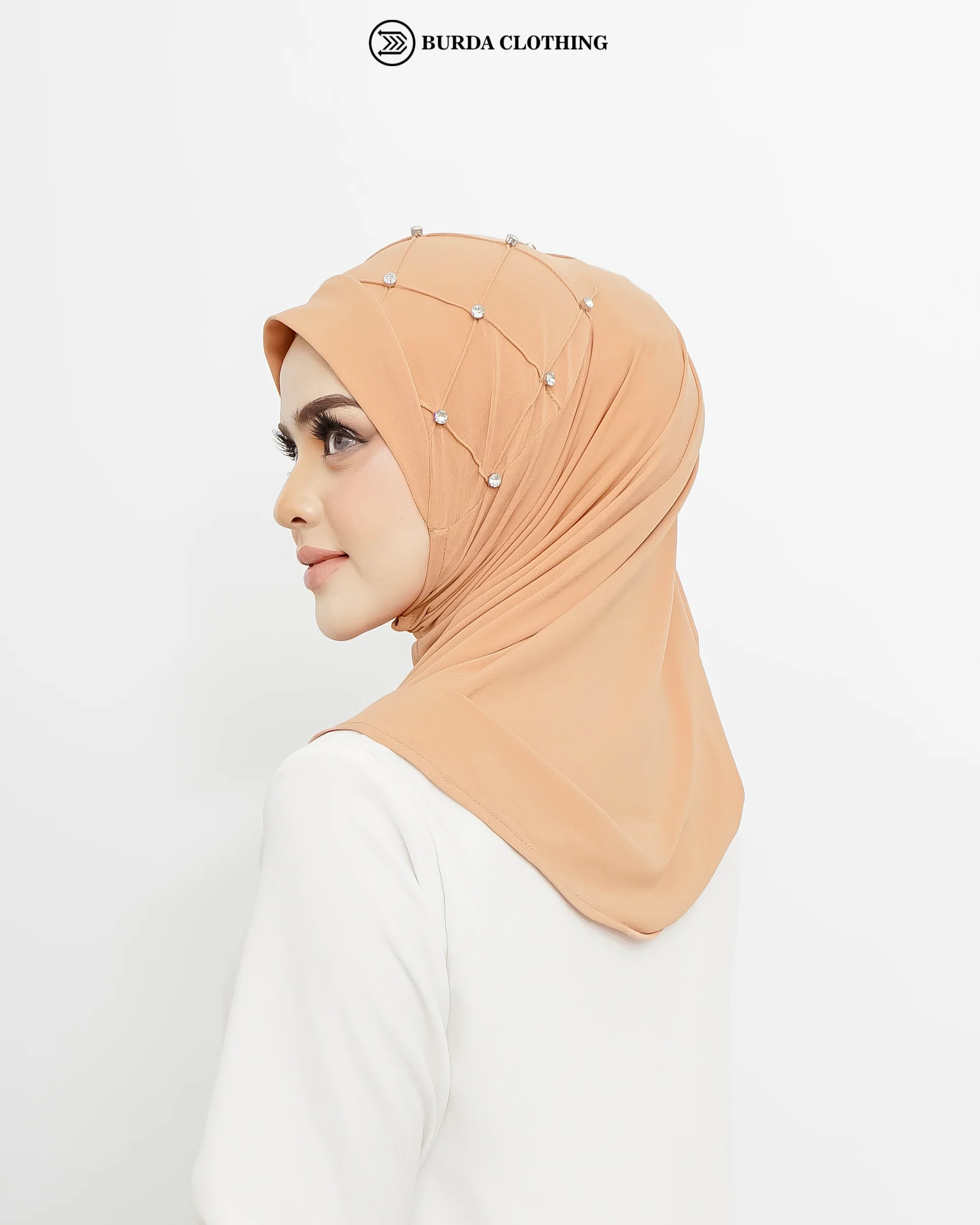 Pull on Hijab with Stone (Jersey) - Image 7