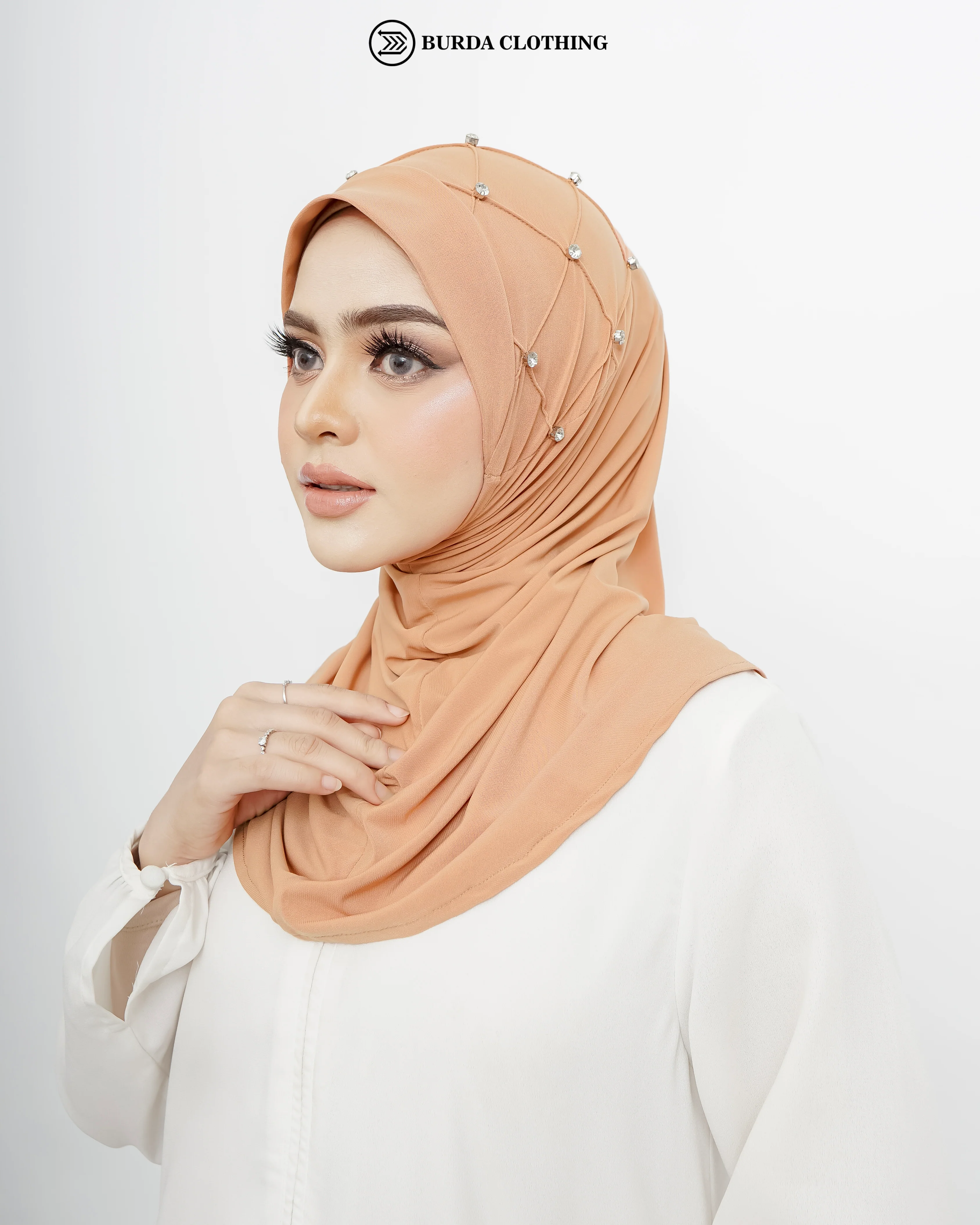 Pull on Hijab with Stone (Jersey) - Image 8