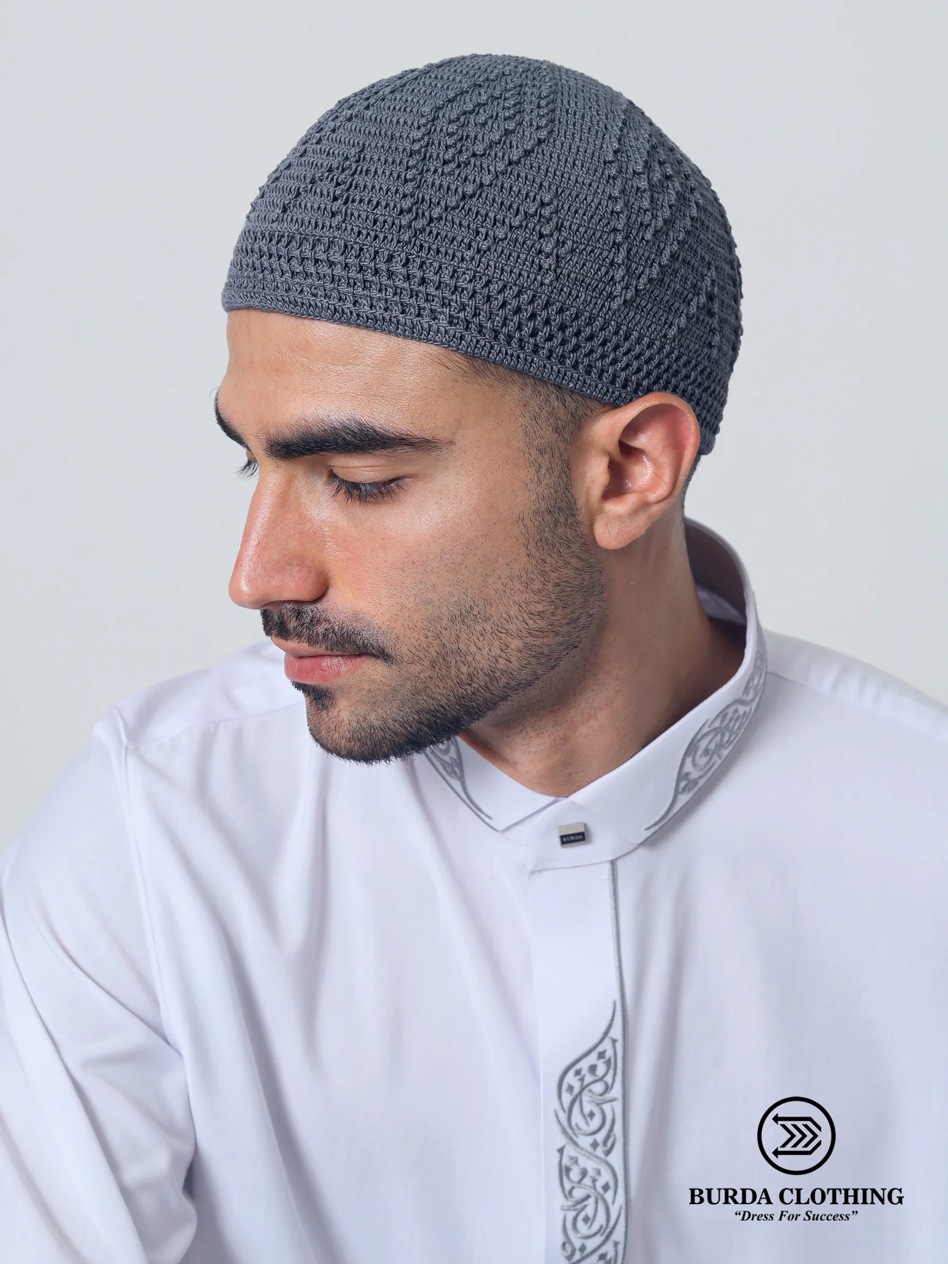 Skull Knit Cotton Kufi - Image 3