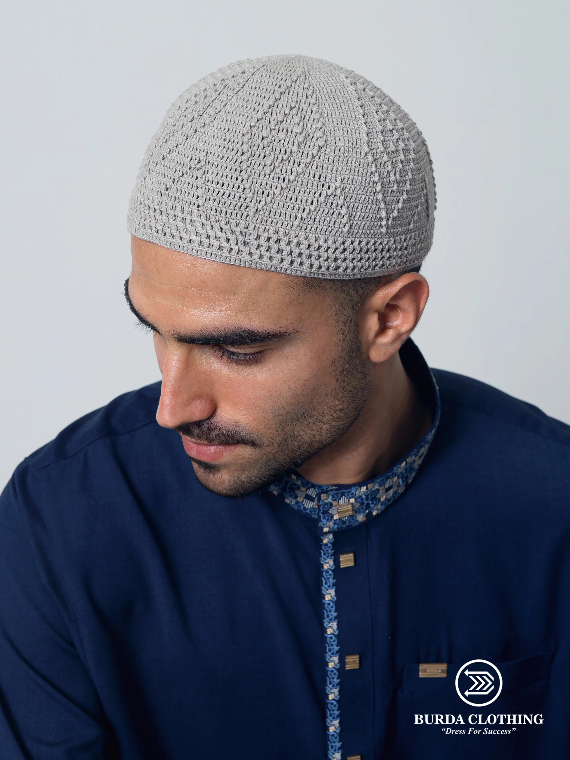 Skull Knit Cotton Kufi - Image 4