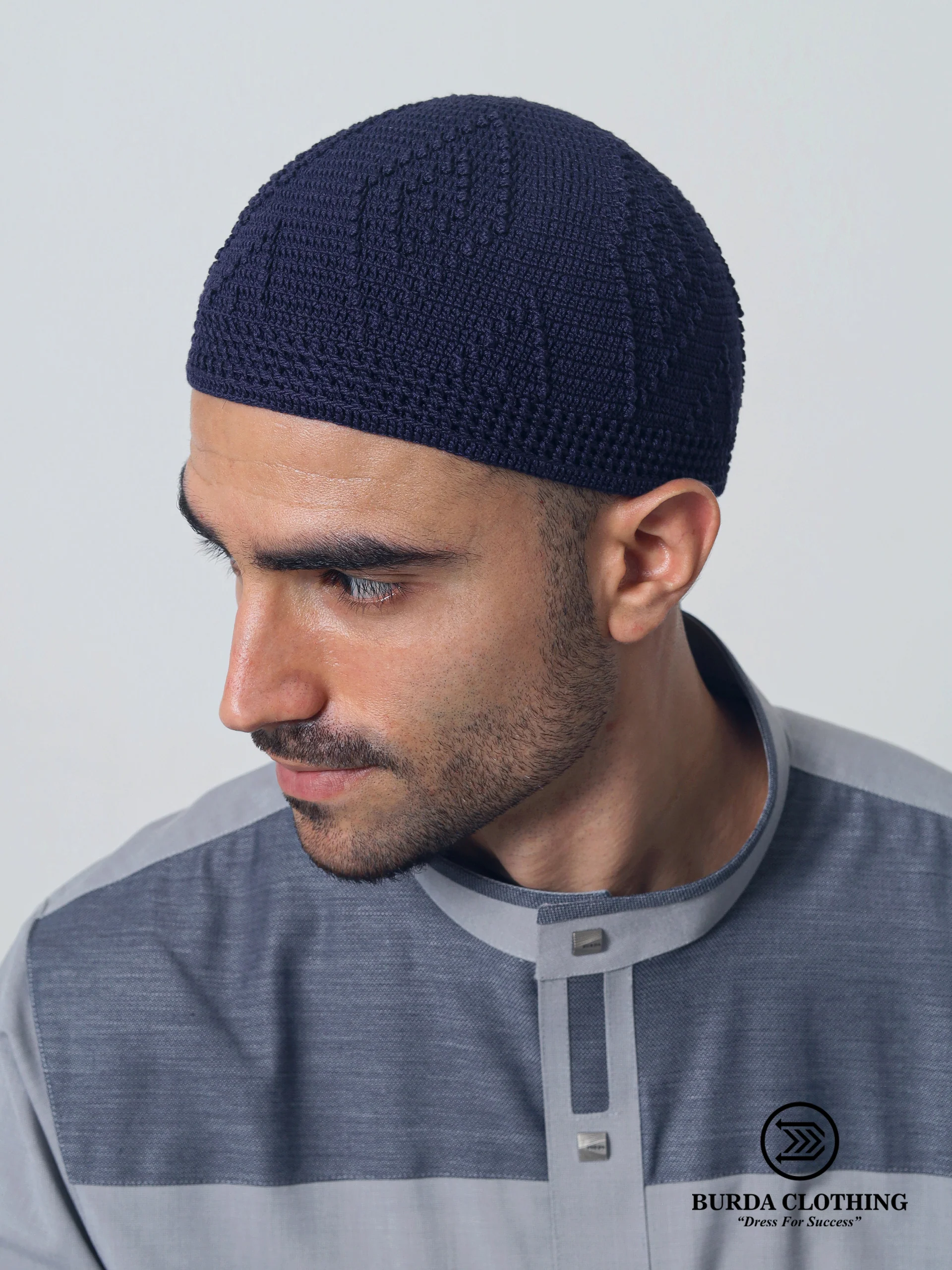Skull Knit Cotton Kufi - Image 6