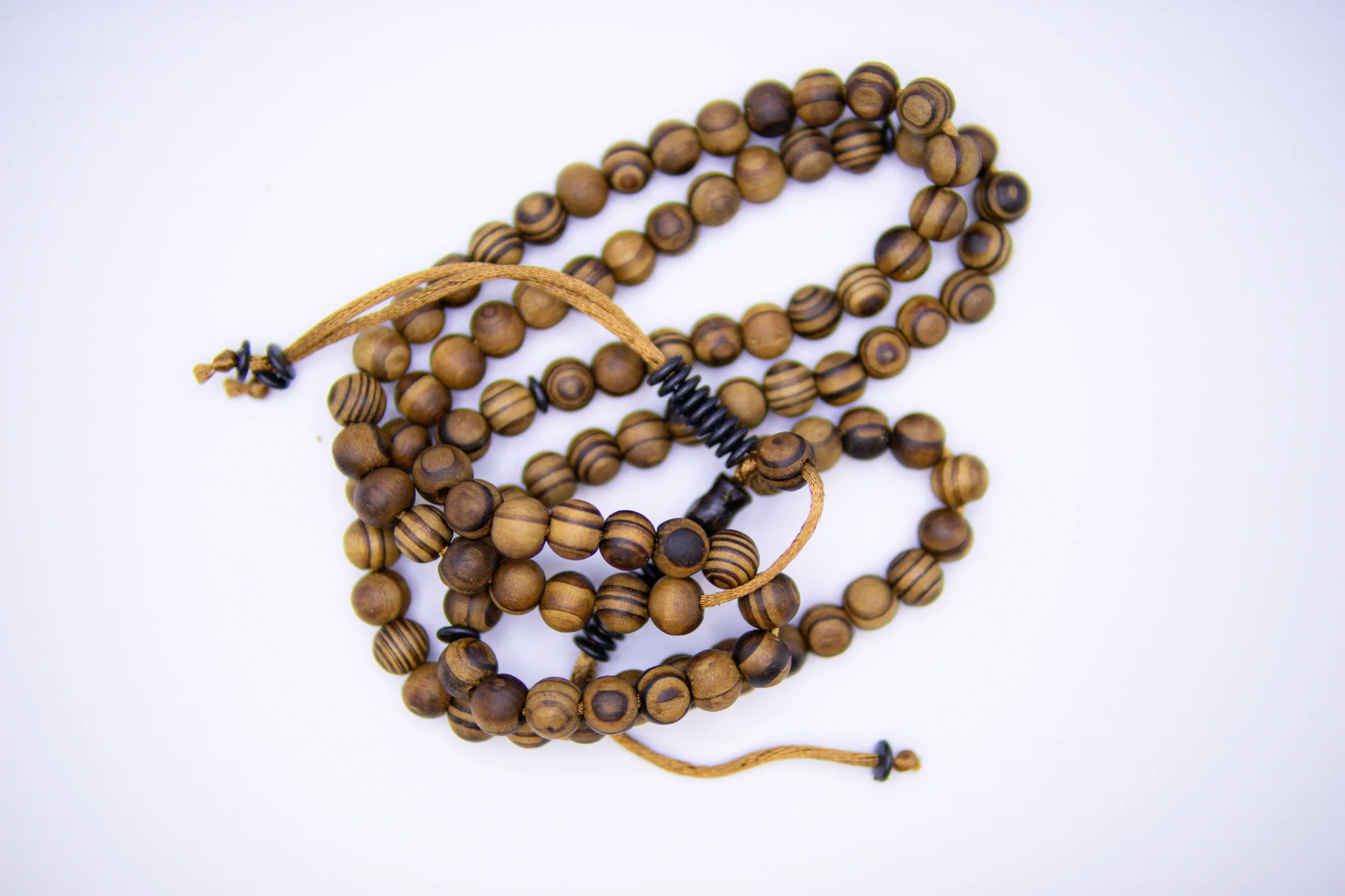 Islamic Tesbih wooden 99 Count Polished Prayer Beads 8mm - Brown - Image 2