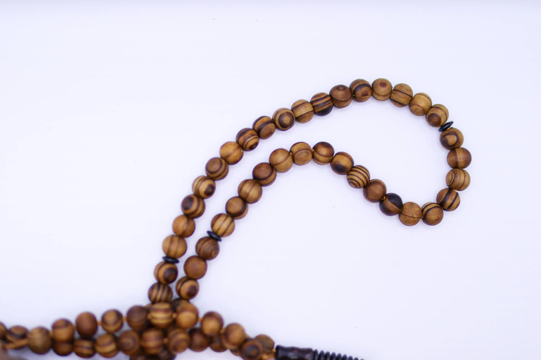 Islamic Tesbih wooden 99 Count Polished Prayer Beads 8mm - Brown - Image 5