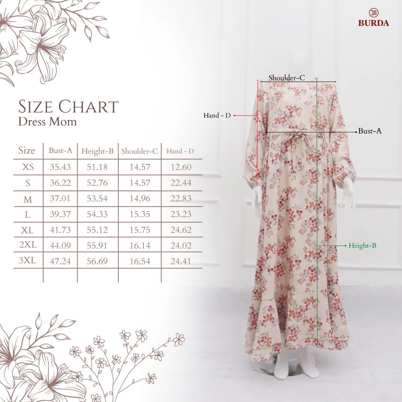 Women's Gray Floral Dress - Image 14