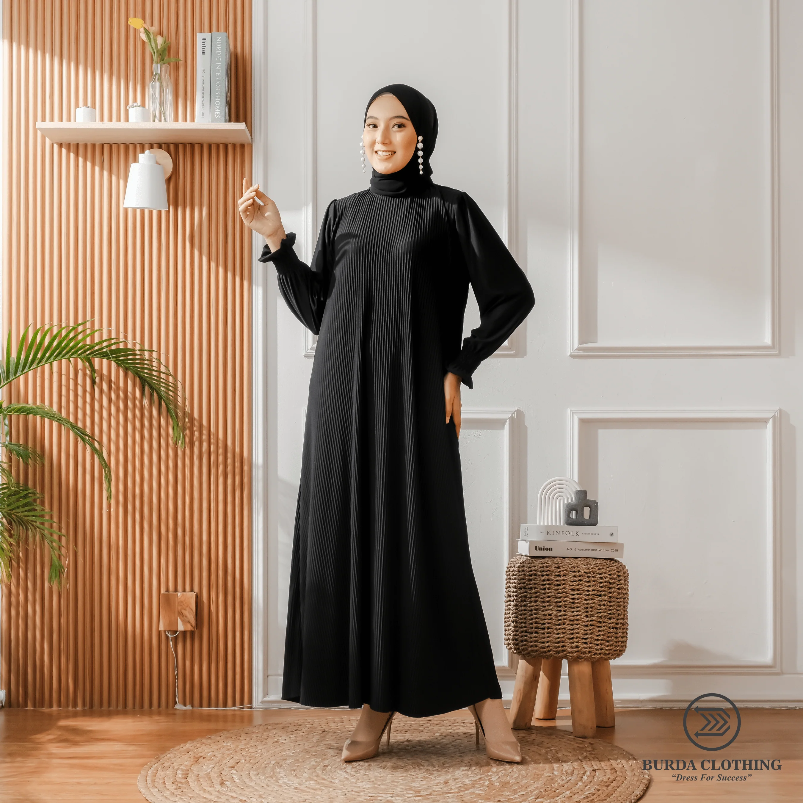 Women's Plain Dress Black - Image 17