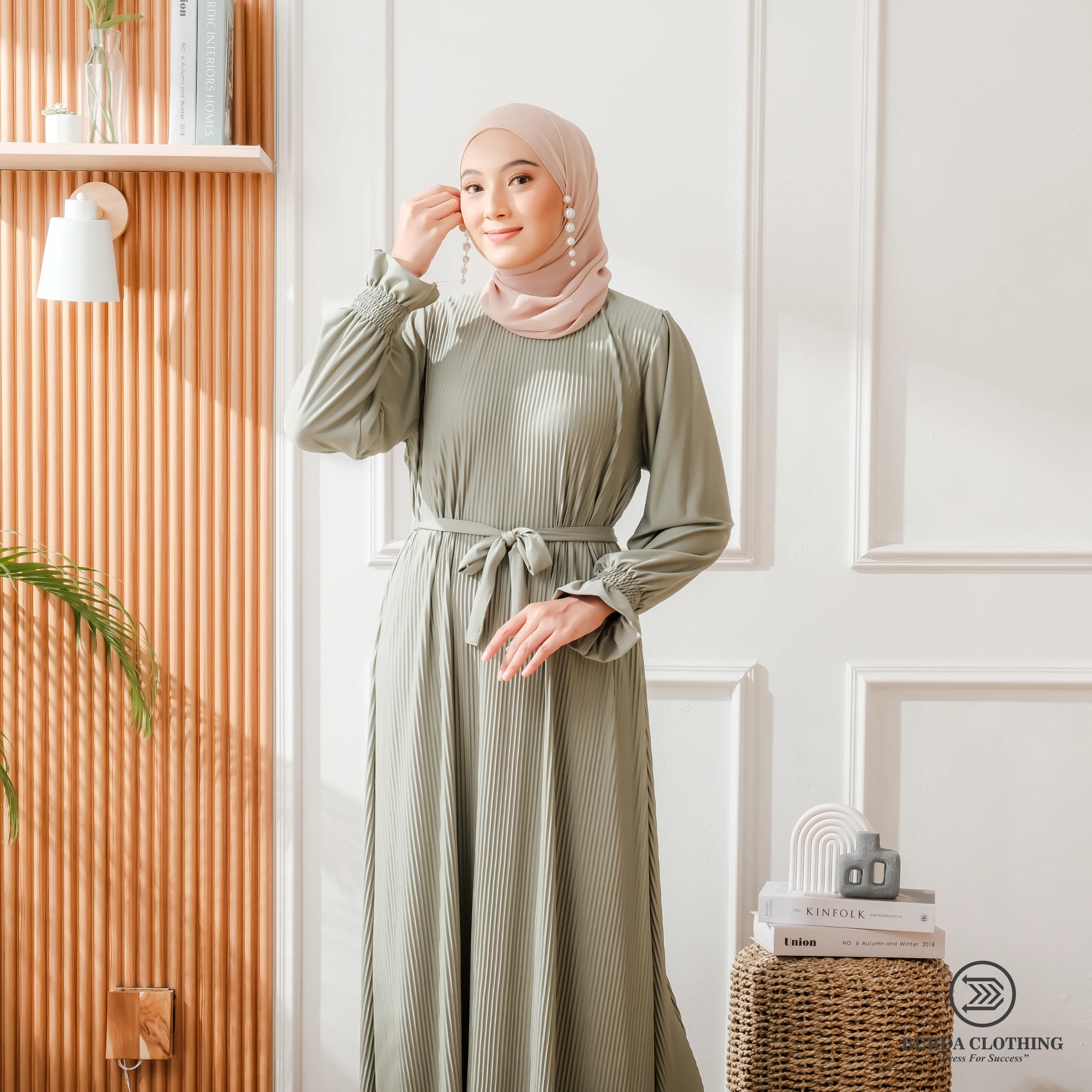 Women's Plain Dress Green - Image 21