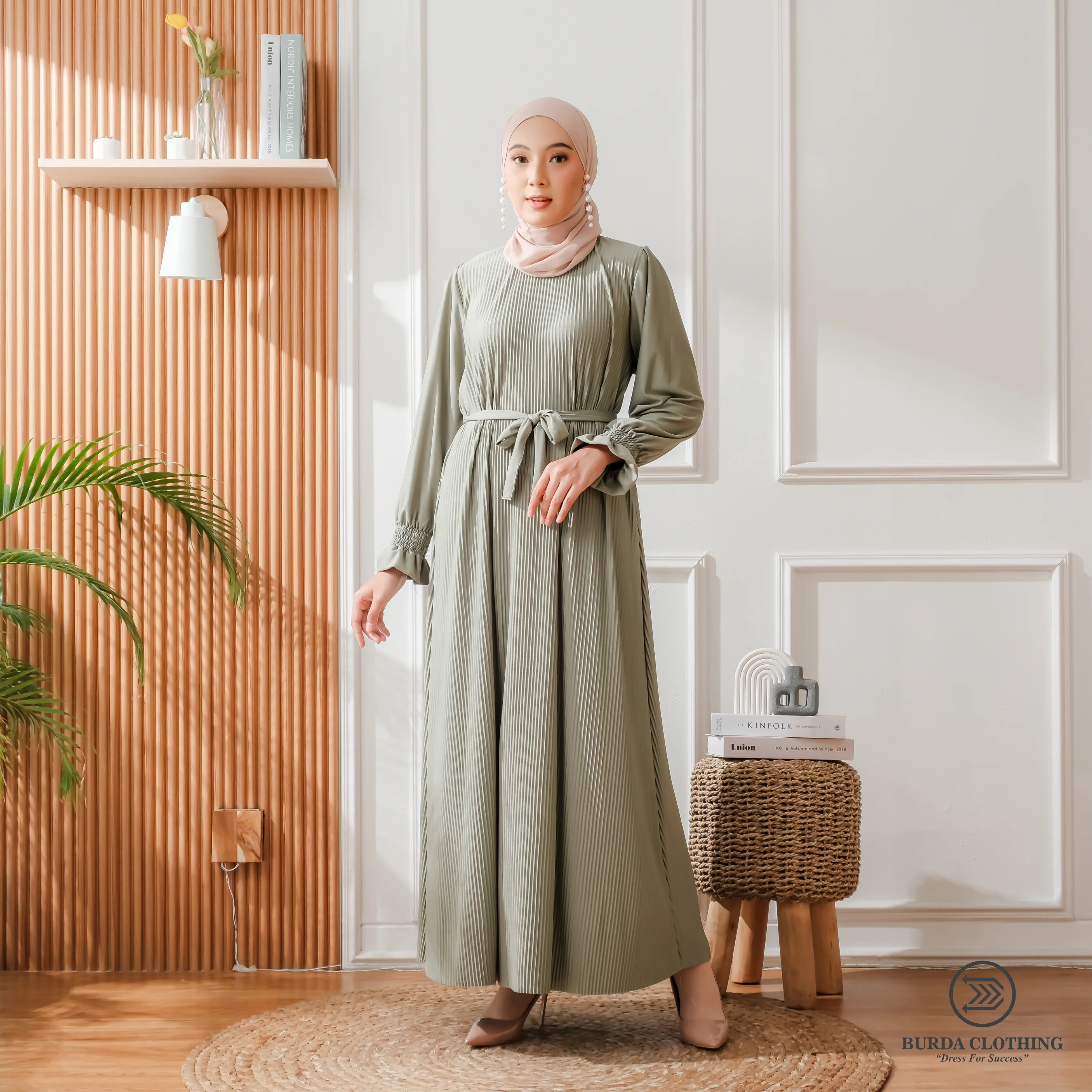 Women's Plain Dress Green - Image 23
