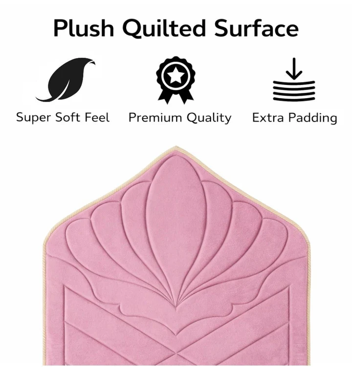 Quilted Foldable Foam Velvet Prayer Rug - Image 11