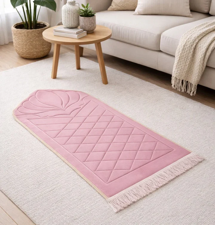 Quilted Foldable Foam Velvet Prayer Rug - Image 14